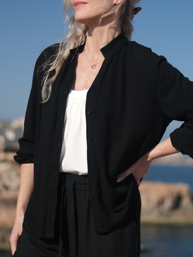 Lule Linen blouse Black