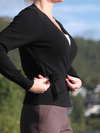 Noelle Wrap Cardigan Black