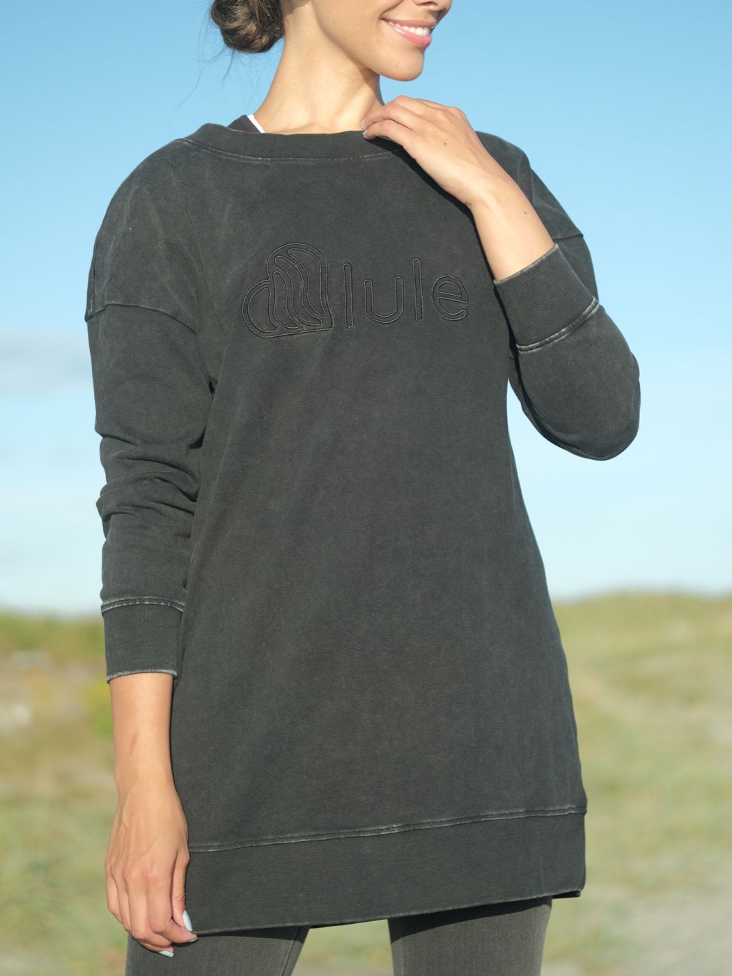 Lule Maxi Sweater Washed Black