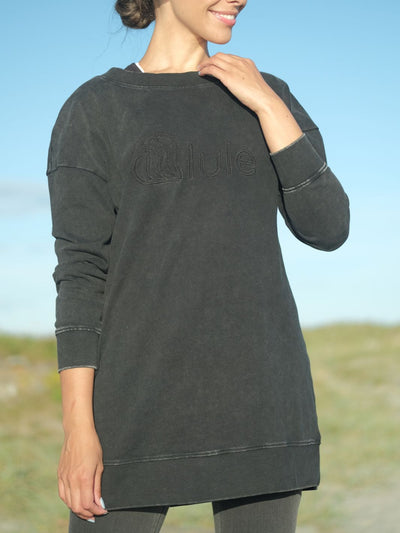 Lule Maxi Sweater Washed Black