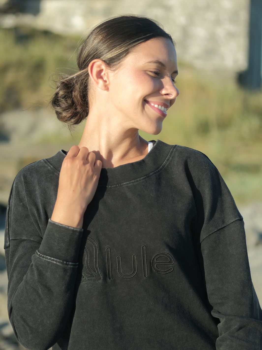 Lule Maxi Sweater Washed Black