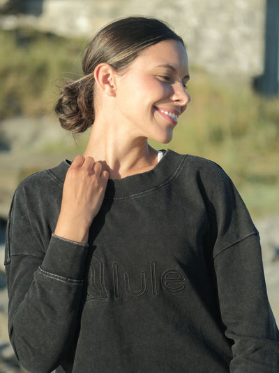 Lule Maxi Sweater Washed Black