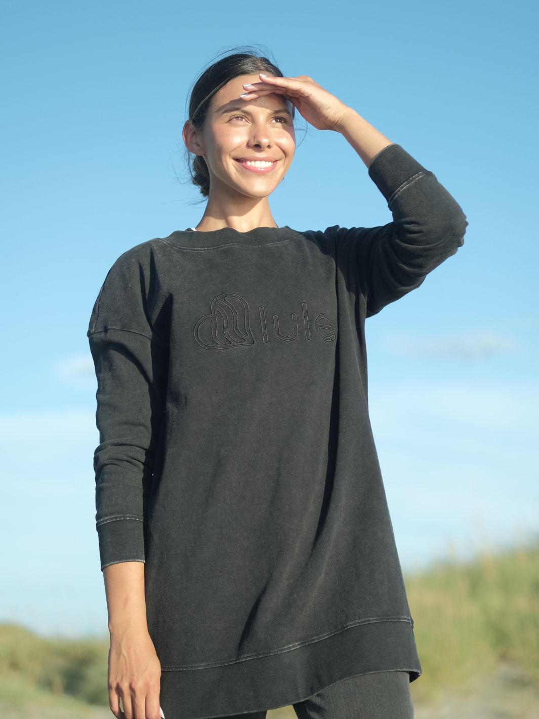 Lule Maxi Sweater Washed Black