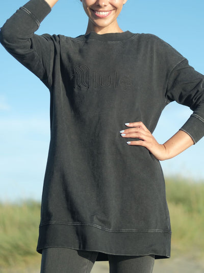 Lule Maxi Sweater Washed Black