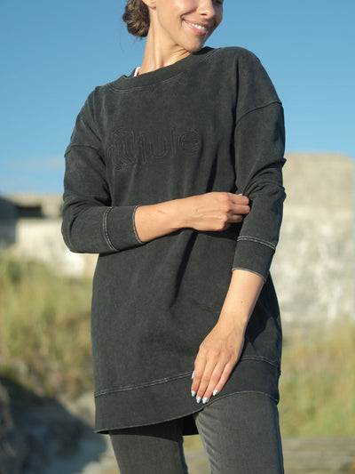 Lule Maxi Sweater Washed Black