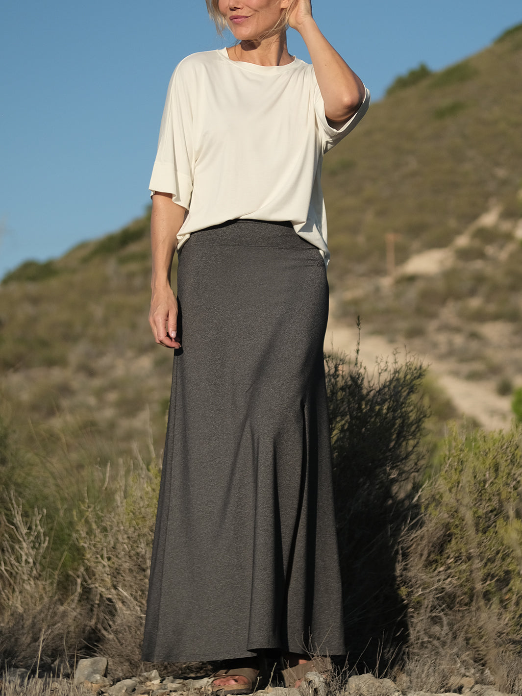 All Day MAXI skirt Heater Grey