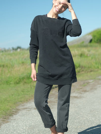 Lule Maxi Sweater Washed Black