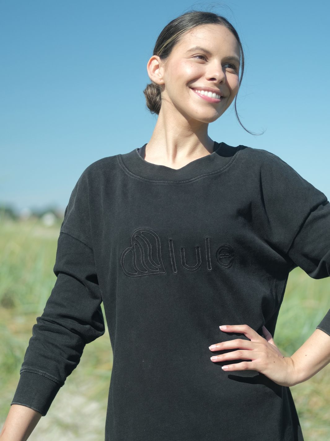 Lule Maxi Sweater Washed Black