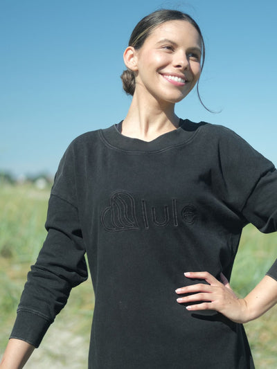 Lule Maxi Sweater Washed Black